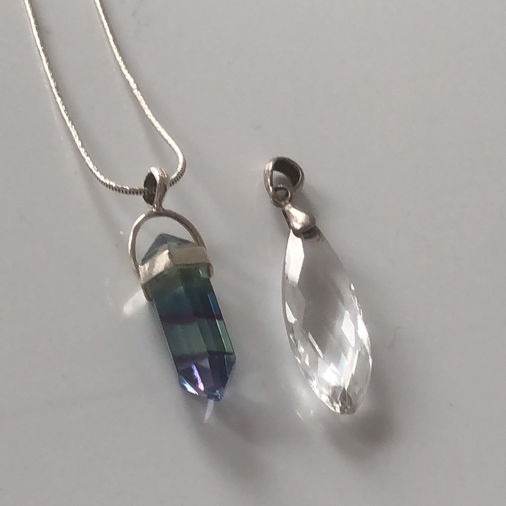 Silver Crystal Pendants